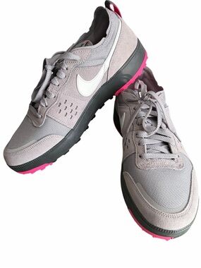 Nike Men’s Gray and Pink Athletic Sneakers